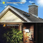 lampe solaire murale détecteur mouvement 18 led ip65 étanche moderne clips câble jardin rue