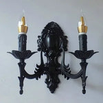 applique murale deux bras doré ornements floraux classique led chambre cuisine salle manger