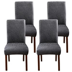 housse chaise velours motif feuilles extensible élastique fauteuil salle manger moderne