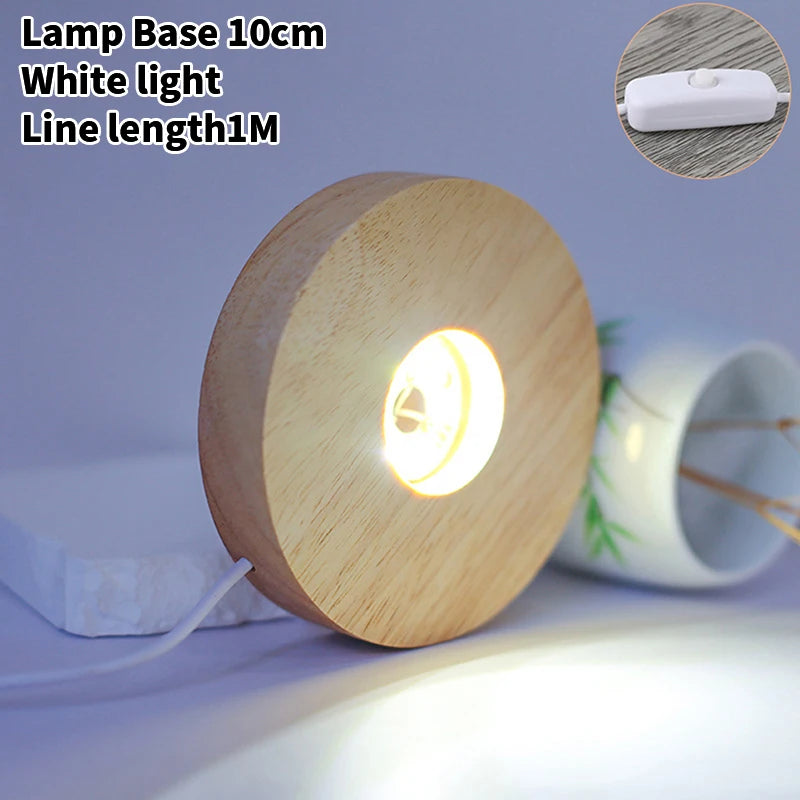 veilleuse led rechargeable bois naturel multicolore moderne adhésif interrupteur câble usb