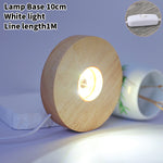 veilleuse led rechargeable bois naturel multicolore moderne adhésif interrupteur câble usb