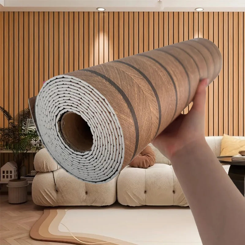 panneau décoratif moderne adhésif marron gris rayures horizontales résistant humidité cuisine chambre enfants étude