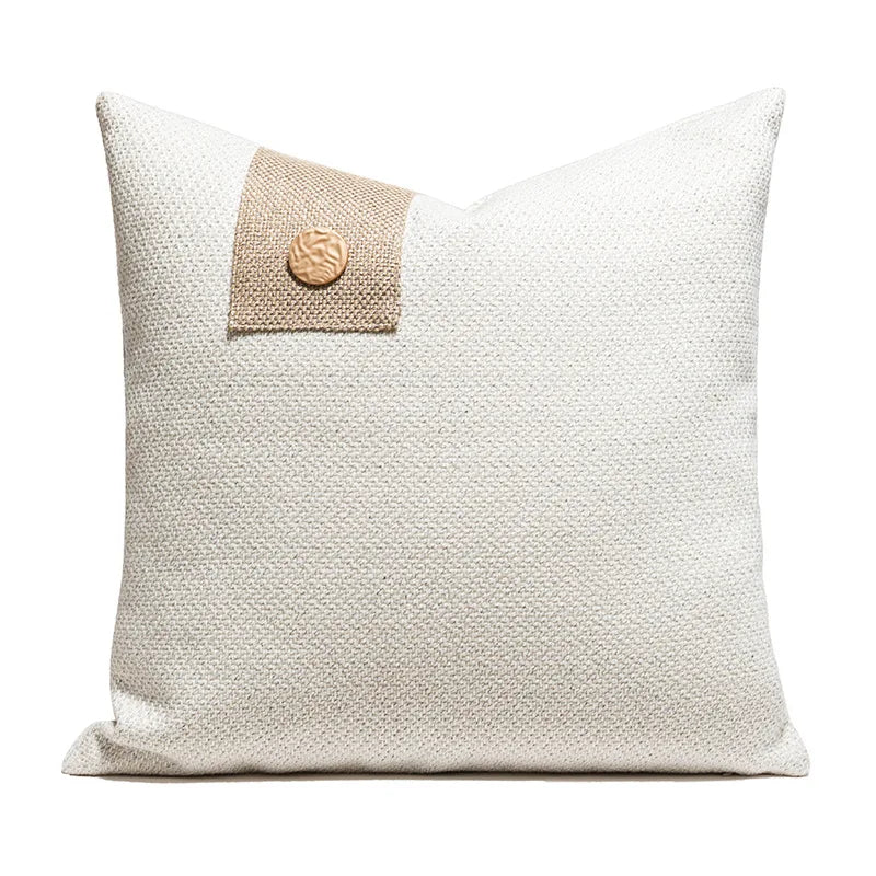 coussin géométrique laine coton contemporain beige gris noir décoratif sofa lit voiture