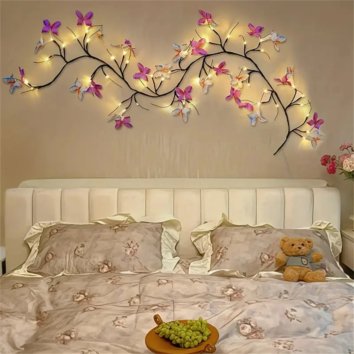 Ambiance chaleureuse guirlande papillon Ombre Interieur
