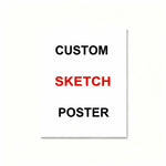 posters dessins personnalisés noir blanc minimaliste cadre bois support mural 20x30cm 30x40cm