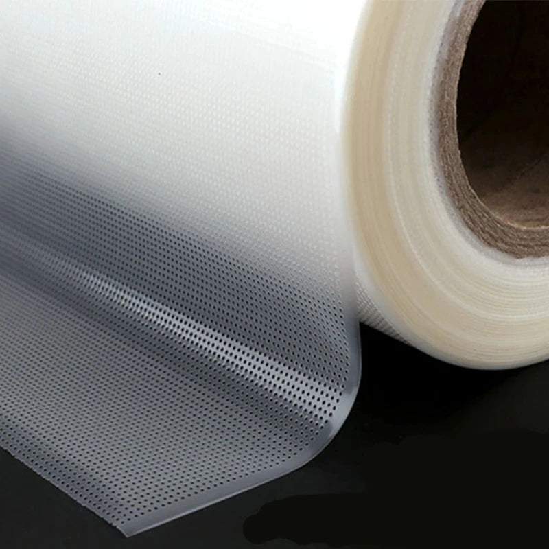 tissu perforé blanc translucide moderne toile soluble l'eau coton 100% perforations régulières broderie