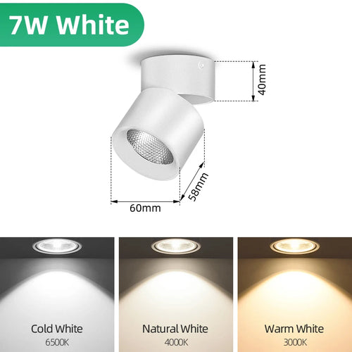spot led pliable blanc moderne salon chambre salle bain maison intérieur