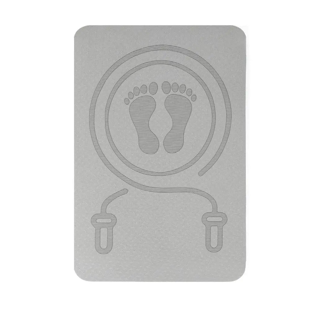 tapis sport yoga tpe antidérapant motif pieds corde sauter moderne rose bleu gris