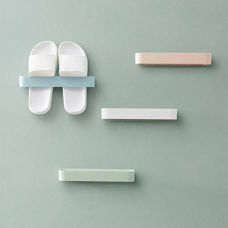 support mural sabots bain blanc bleu vert rose gris adhésif minimaliste modernes vide