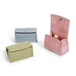 boîtes bijoux velours vert bleu rose classiques boutons pression anneaux voyage maison