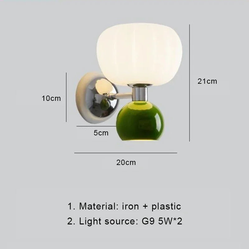 lampe murale moderne blanc beige vert matériau fer murale éclairage quotidien nordique 249 2000