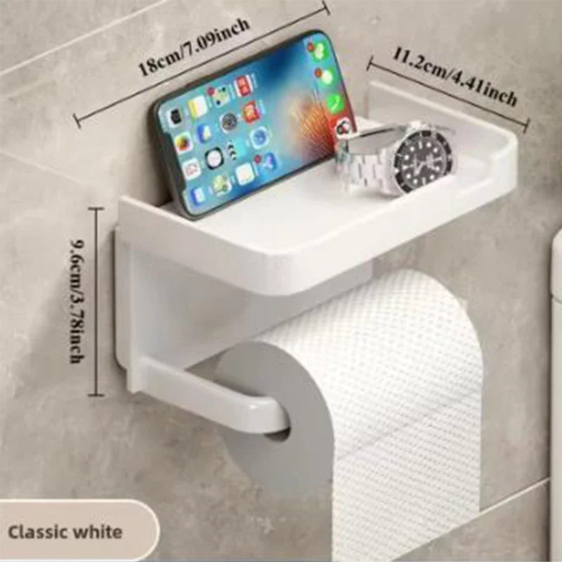 porte serviettes mural support téléphone montre parfum moderne vis gris métallisé mat respectueux environnement