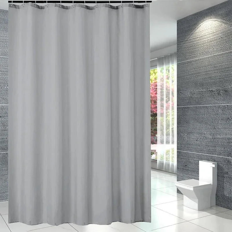 rideau douche gris clair uni moderne 180x180cm toilette éva opaque