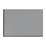 tapis toilette chat gris hexagones moderne imperméable daim easy clean 71x55cm