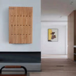 panneau mural bois naturel moderne ligne verticale simple deco murale porte manteau rangement