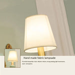 lampe murale classique vintage abat jour tissé doré beige vert clair douille E14 base