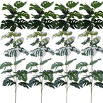 feuilles artificielles monstera grandes vert nervures taches blanches moderne intérieur décoration maison