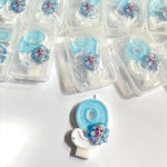 bougies anniversaire forme chiffres frozen elsa glitter bleu blanc decorative thème