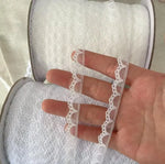 ruban dentelle polyester blanc noir beige clair 10mm classique 30mètres