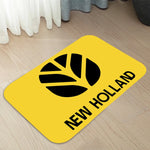 tapis moderne jaune noir bleu blanc logo holland motif floral antidérapant polyestère salon entrée