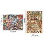 autocollants 3d multicolores illustration village artiste scènes effet diy peinture huile superposés autoadhésifs