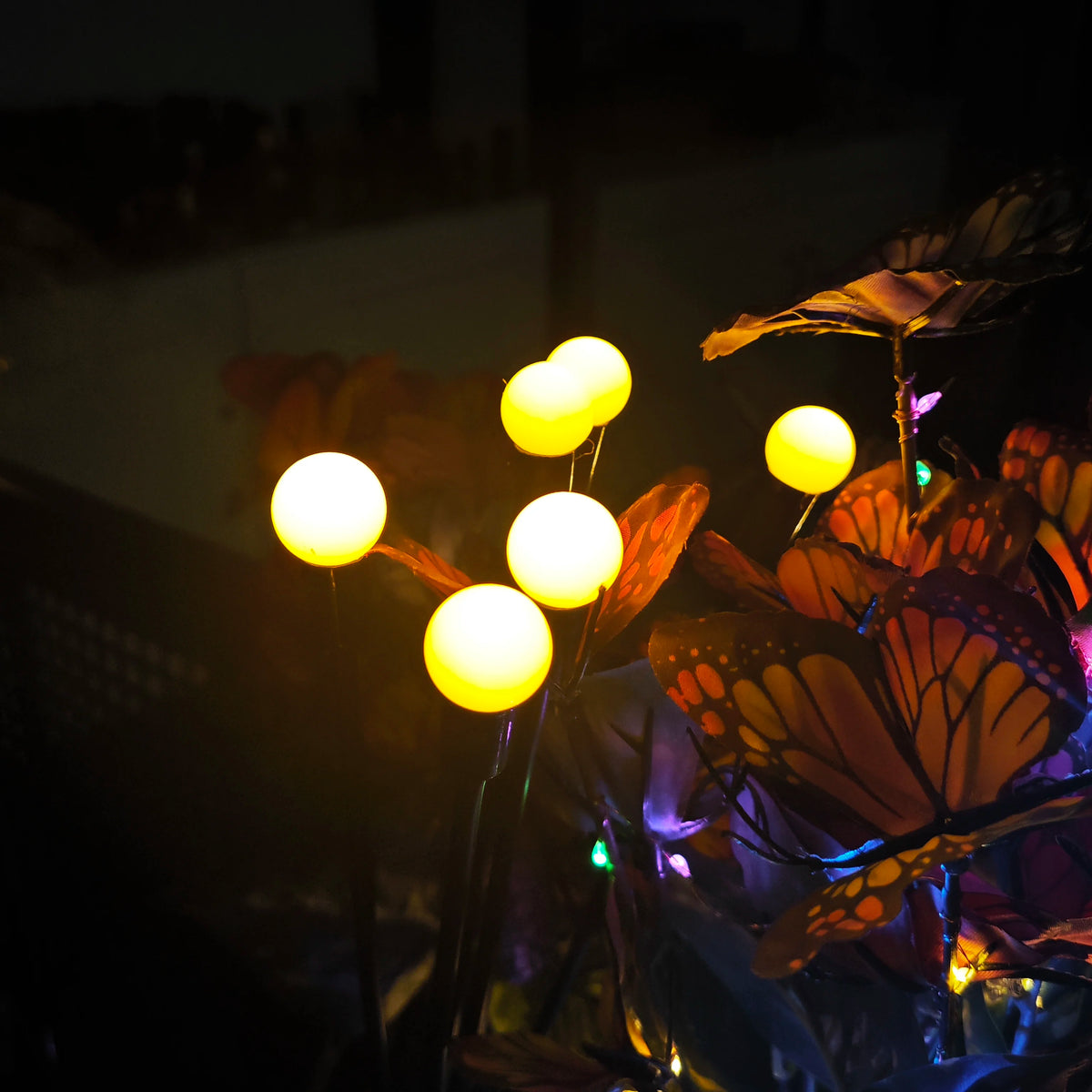 lanterne solaire vintage métal noir verre dépoli guirlande lumineuse jardinextérieur led étanche ip65