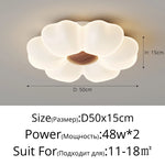 plafonnier led moderne blanc forme pétale chambre opacité fixations invisible