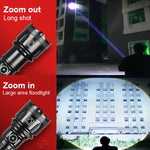 lampe torche rechargeable led 800w intense moderne robuste noire texturée