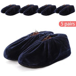protège chaussures velours non glissants réutilisables lavables intérieur extérieur moderne rouge bleu violet marron