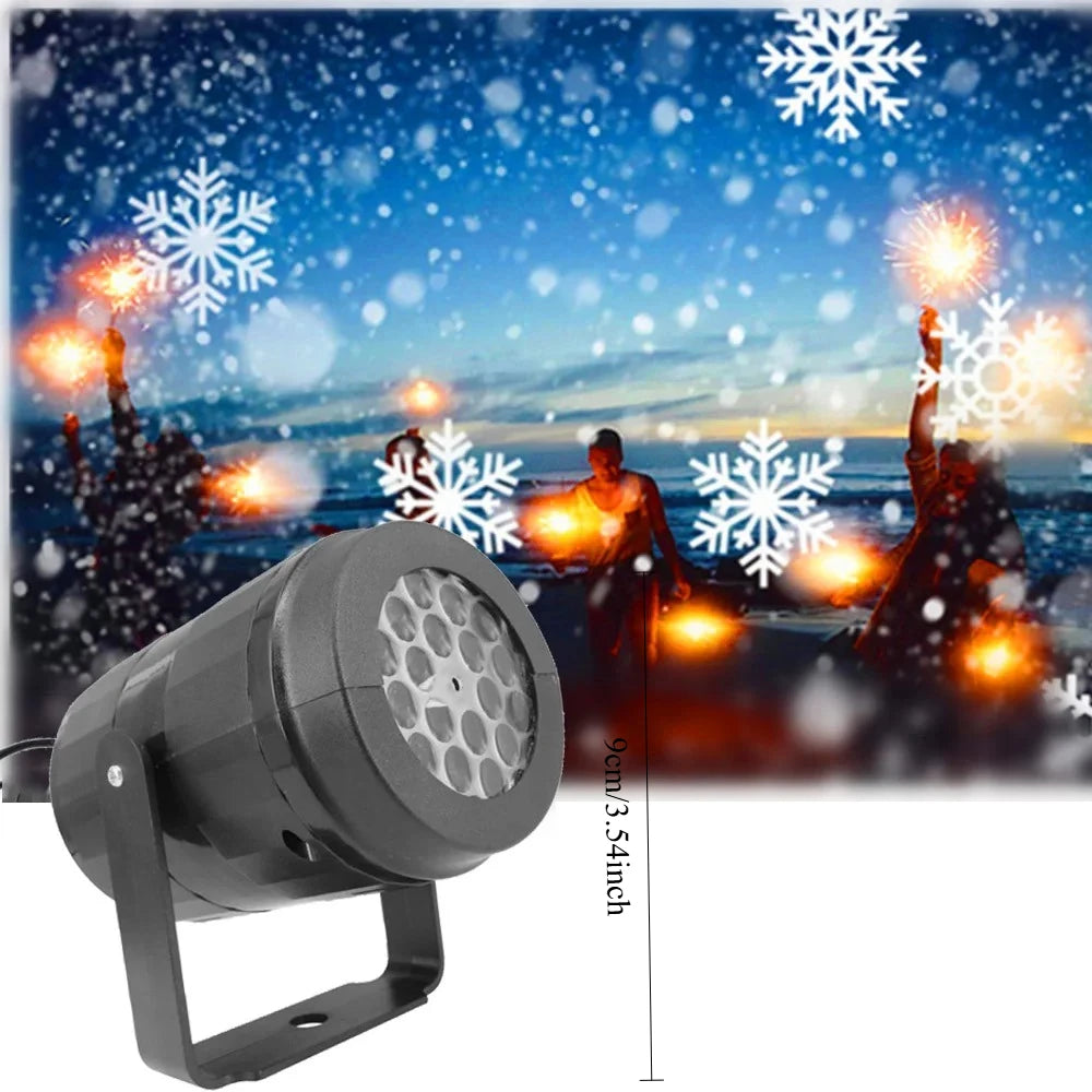 projecteur led flocons neige noirs projection noel exterieur usb alimentation vacances