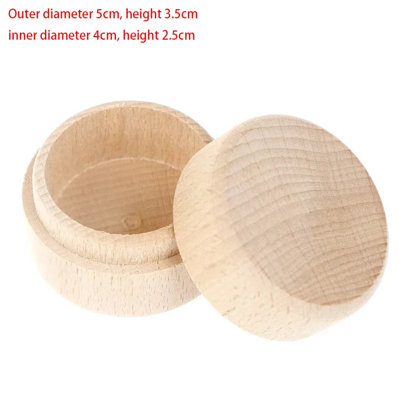 boîte ronde rangement bois bijoux naturel minimaliste opacité grain bois respectueux environnement PVC