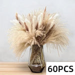 bouquet fleurs séchées pampas naturel rustique blanc beige marron décoration maison mariage anniversaire fête