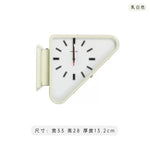 horloge murale triangulaire vintage rouge noir aiguille métal brillant fixée mur industriel