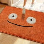 tapis orange souriant entrée salle bain moderne décontracté polyester imperméable antidérapant machine lavable