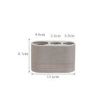 ensemble salle bain moderne beige clair plateau gobelet trousse coton flacon savon brosse dents