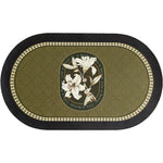 serviettes table florales blanc vert respectueuses environnement 20x12 pouces adhésives set table classique