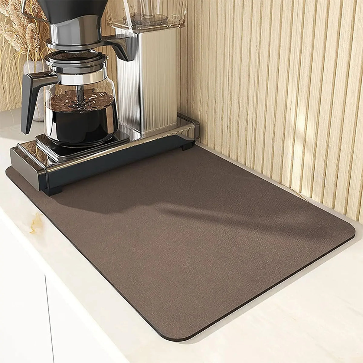 tapis table absorbant moderne noir texture cuir 30cm 40cm 50cm 60cm
