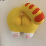 cache prises adhésifs cartoon mignon noir jaune rose peluche doux deux tailles fixations pièces