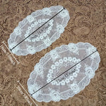 serviettes table blanc dentelle florale classique opaques polyester coton usage quotidien festive