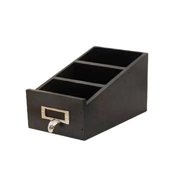 boîte rangement bois rustique compartiments télécommandes smartphones accessoires vintage respectueux environnement pastorale