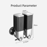 distributeur savon liquide mural noir argent acier inoxydable abs 500ml 1000ml 1500ml moderne minimaliste