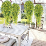 guirlande artificielle vert jaune blanc fleurs simples naturelle rustique intérieur tringle fixée décoration maison