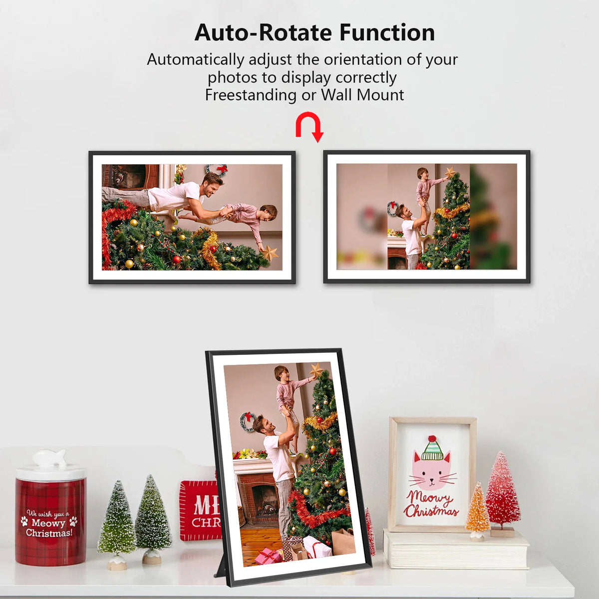 Cadre photo numérique WiFi 32 Go de stockage interne