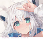 accessoire cheveux anime blanc bleu cheveux longs oreilles chat clips ondulés double face polyester