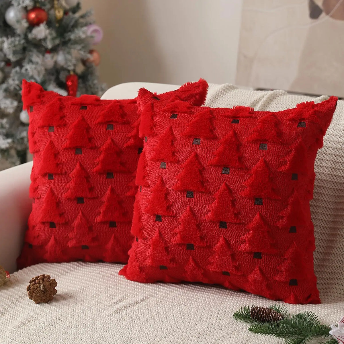 citrouilles noires halloween coussin housse orange fluffy faux duvet zippée soft deco