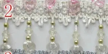 ruban decoratif dentelle coeurs 14 couleurs 6.5cm largeur mariage decoration elegante