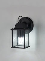 lampe murale transparente classique noir extérieure led verre trempé aluminium moderne
