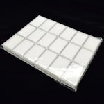 boîtes rangement bijoux blanc mat opalescent double couche 12 boîtes transparentes pierres précieuses contemporaines