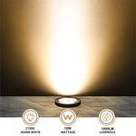 éclairage extérieur led spot noir ip55 moderne perforé 10w 85265v fixations incluses