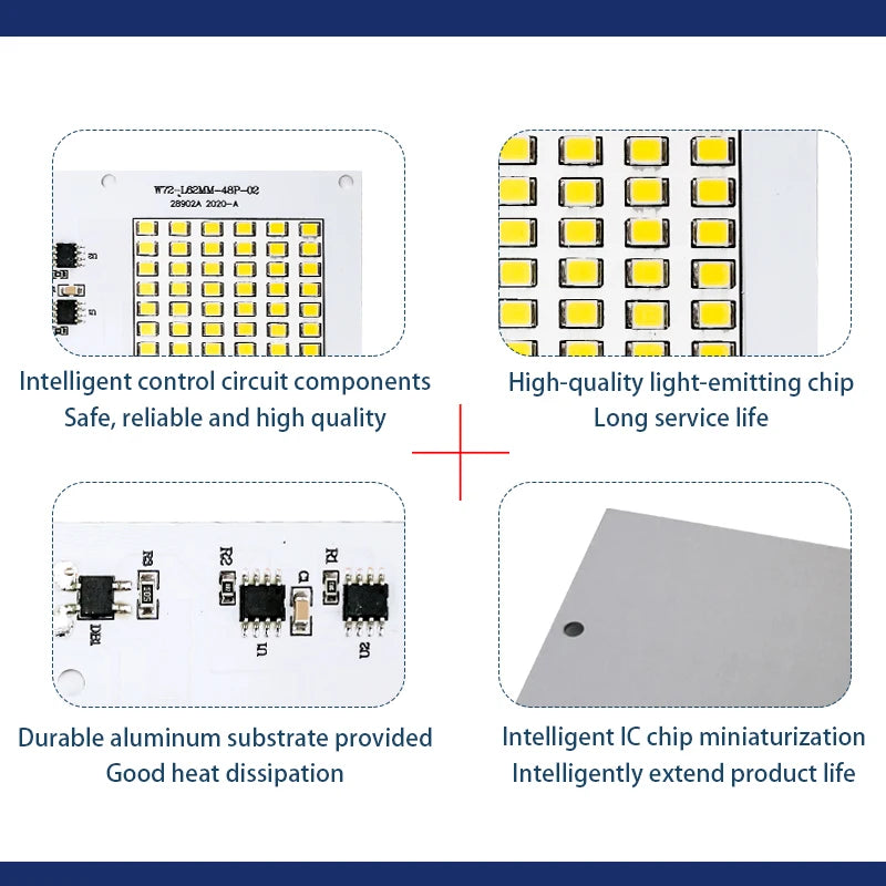 projecteur led diy 10w 20w 30w 50w 100w blanc mat cool warm modernes